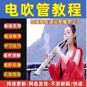 自学乐器电吹管教程课程实用学习教材视频初学者入门零基础淘宝虚拟货源,虚拟产品,虚拟资源,虚拟电商,淘宝虚拟类目,自动发货货源淘宝虚拟货源网