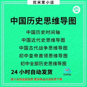 中国思维导图初中朝代近代史时间轴皇帝战争电子版资料图淘宝虚拟货源,虚拟产品,虚拟资源,虚拟电商,淘宝虚拟类目,自动发货货源淘宝虚拟货源网