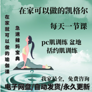 凯格尔pc肌运动锻炼视频教程新手自学零基础入门精通教学课程全集淘宝虚拟货源,虚拟产品,虚拟资源,虚拟电商,淘宝虚拟类目,自动发货货源淘宝虚拟货源网